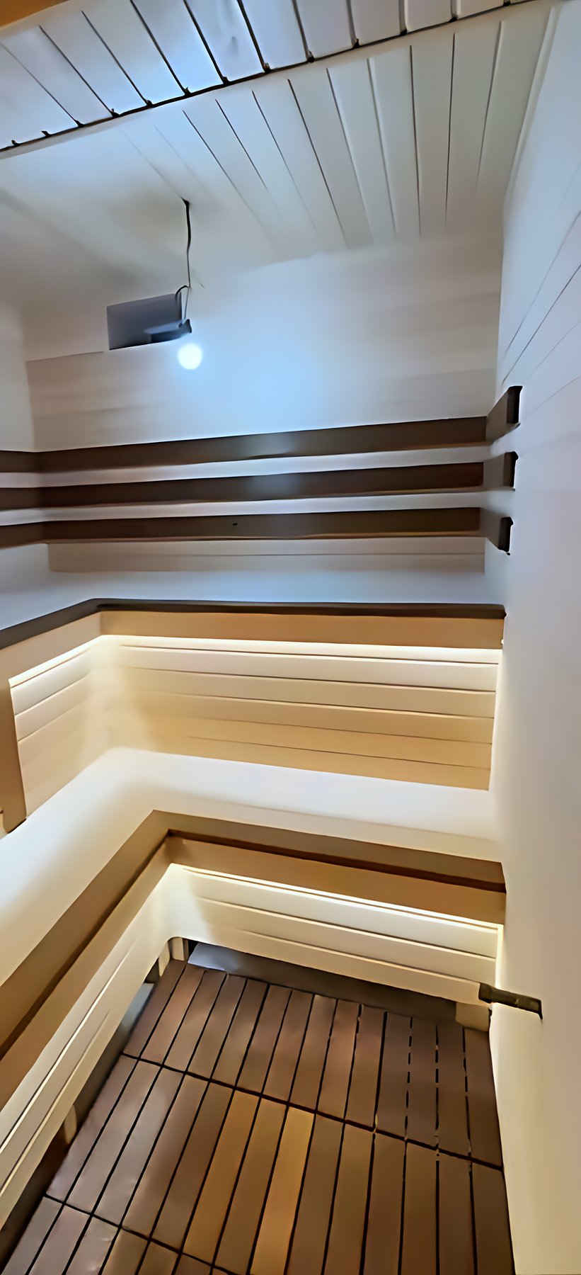 Finished sauna interior